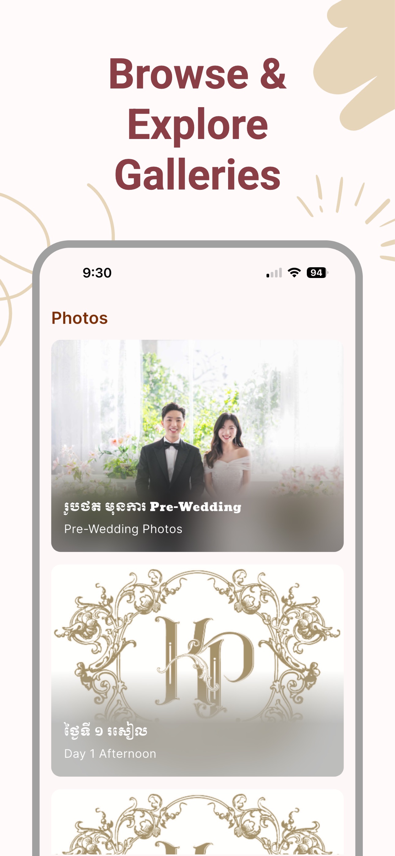 Wedding guests during ceremony